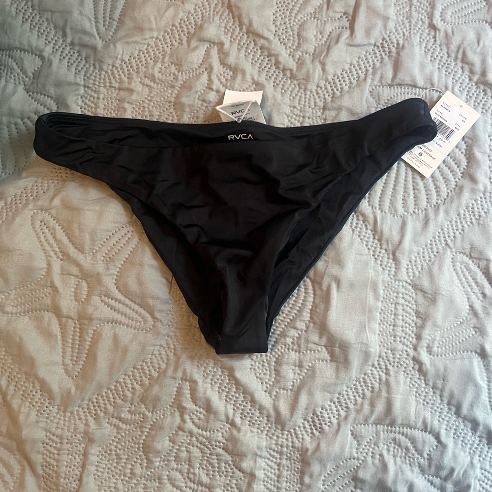 RVCA Black Bikini Bottom Low Rise Medium